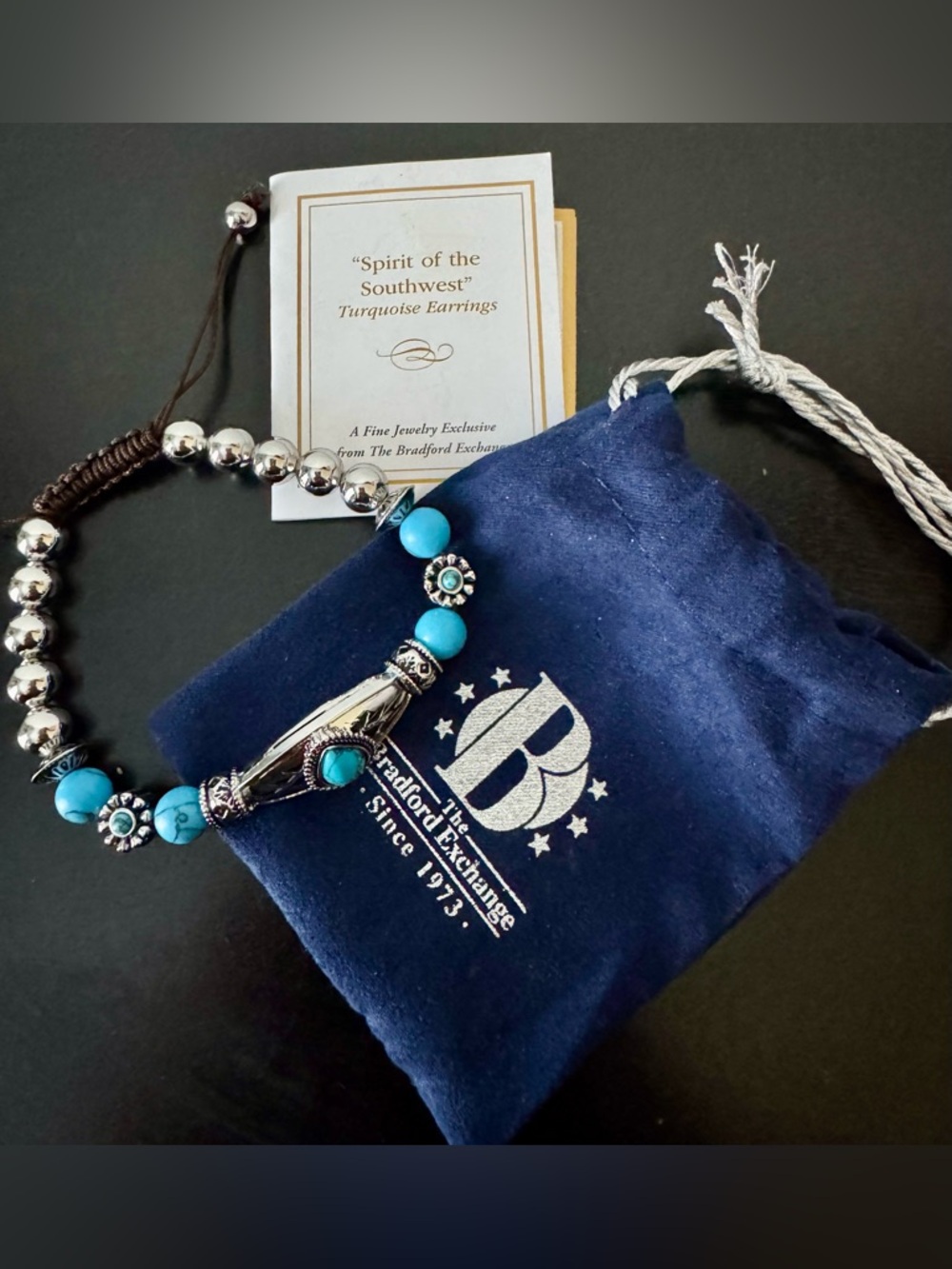The Bradford Exchange Turquoise and Silver Southwestern Bracelet